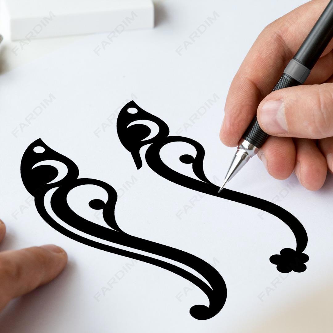 وکتور طرح نگاره پرنده کد A132423